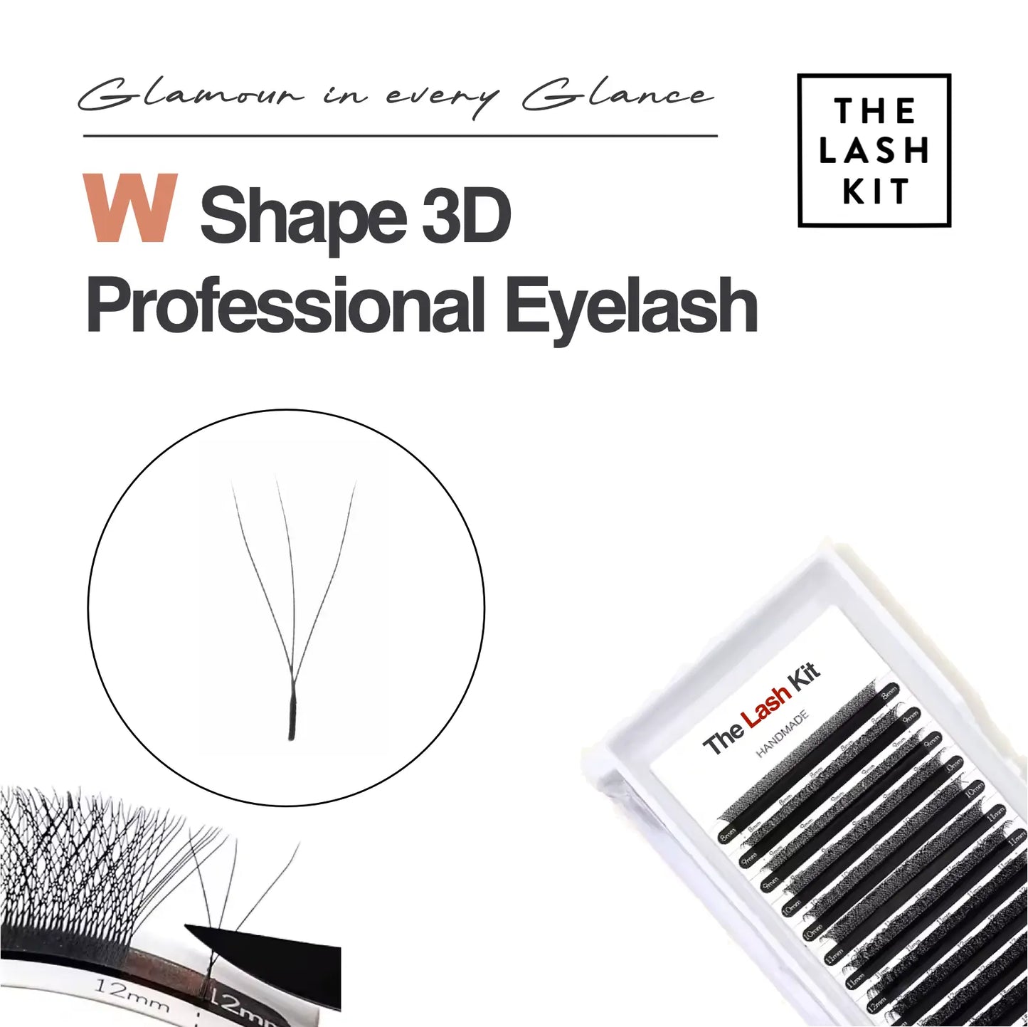 W Shape 3D Volume Eyelash Extensions