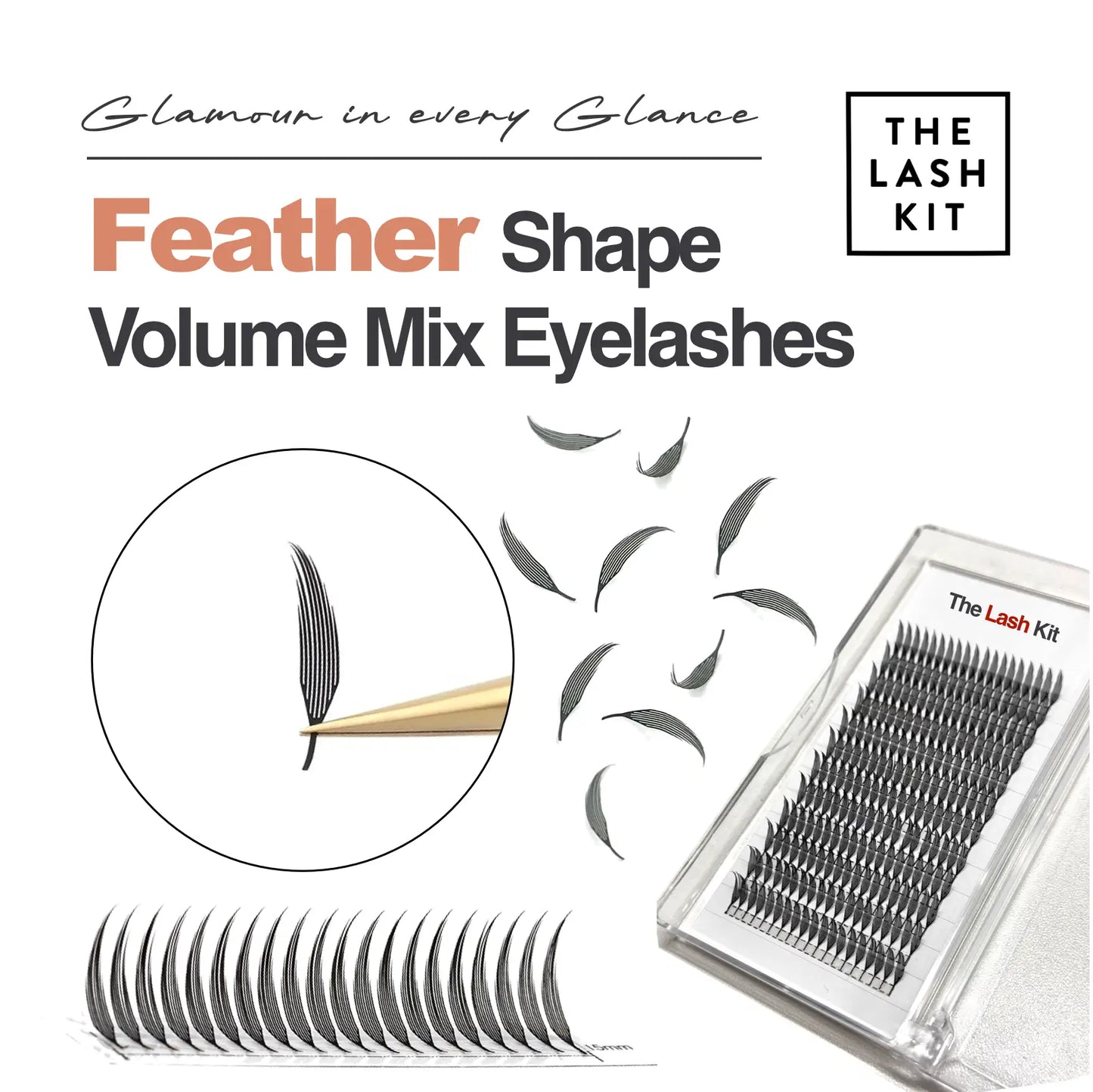 Feather Shape Volume Mix Eyelashes