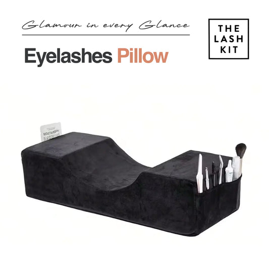 Eyelash Pillow for neck support with pockets