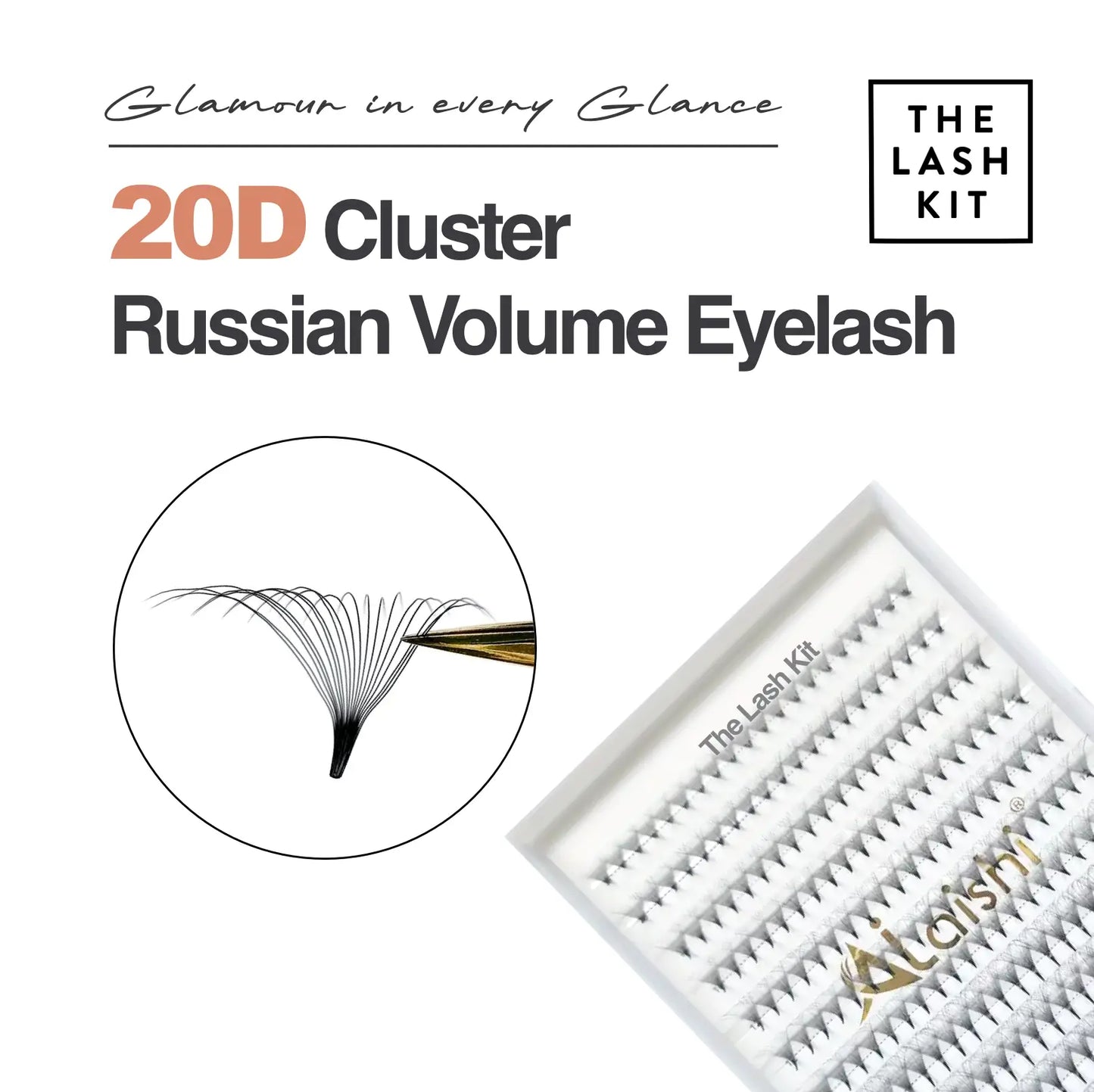 20D Russian Volume Faux Natural Eyelash Extension (320 fans)