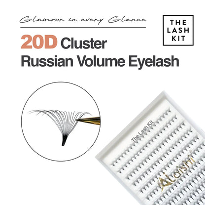 20D Russian Volume Faux Natural Eyelash Extension (320 fans)