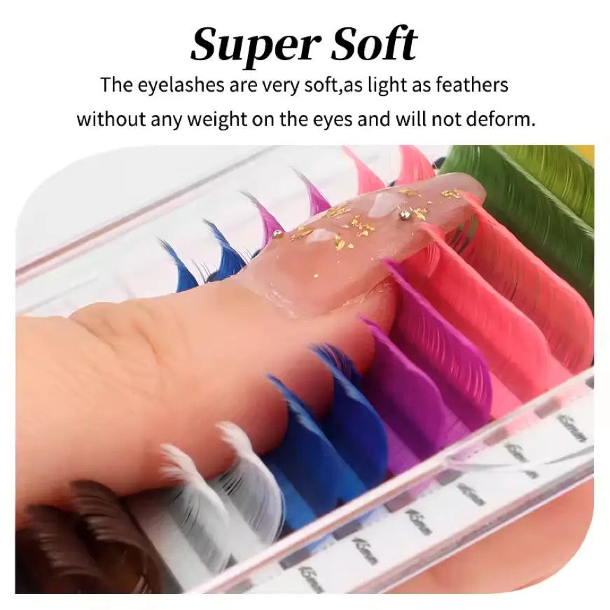 8 Color Rainbow Eyelash Extensions