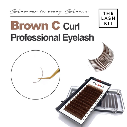 C Curl Brown  Eyelash Extensions