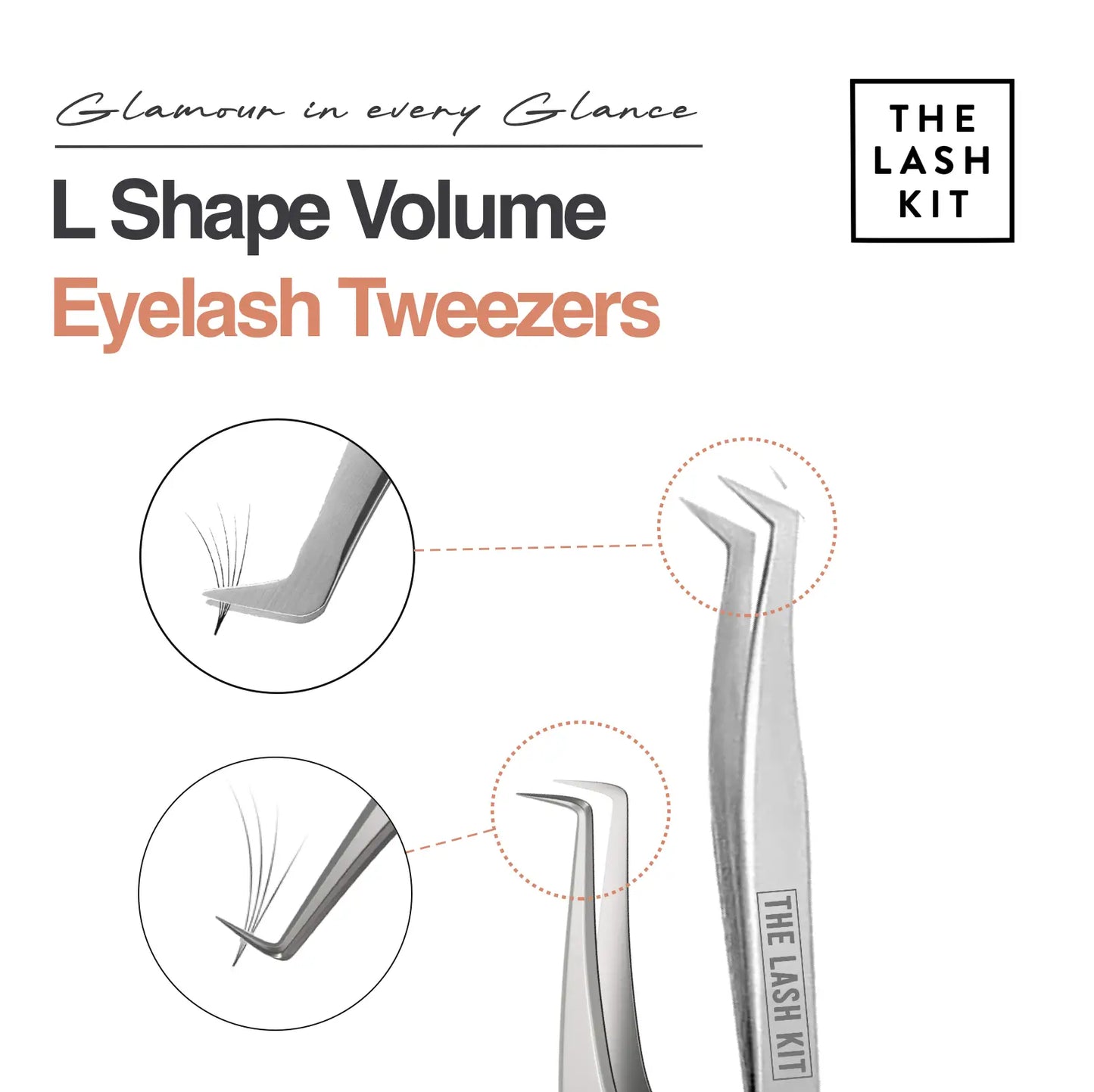 L Shape Volume Eyelash Extensions Tweezers