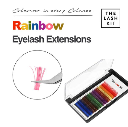 8 Color Rainbow Eyelash Extensions